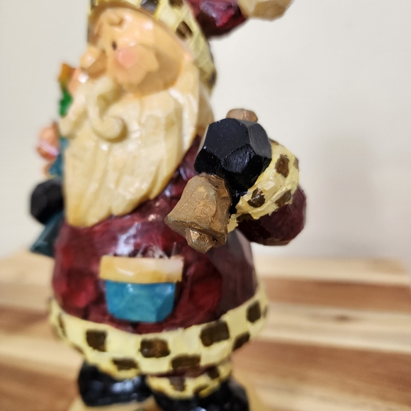 Resin Fiber Optic Santa Claus with Toy Sack Figurine Christmas Decor - Picture 8 of 12